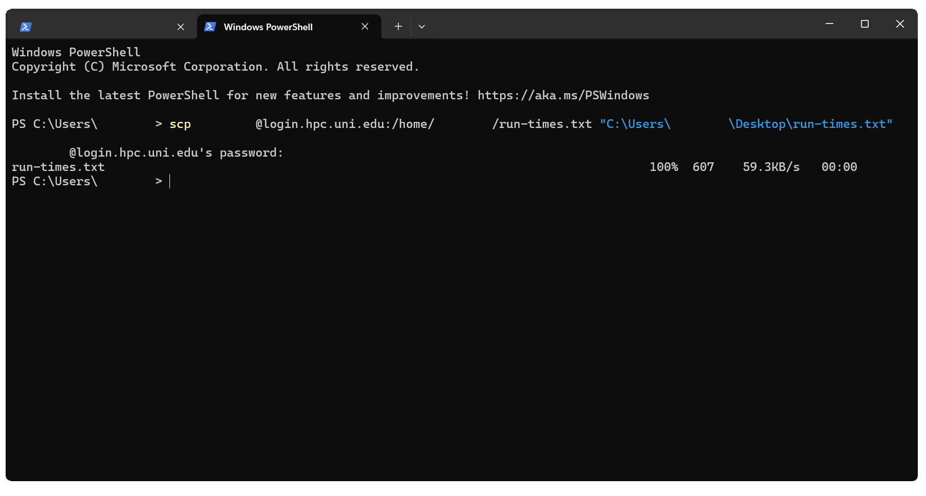 File Download from Terminal