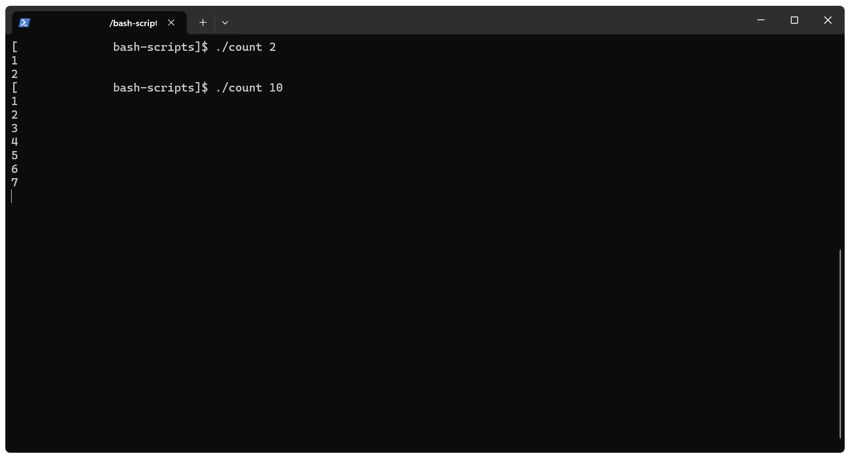 Count Bash Script