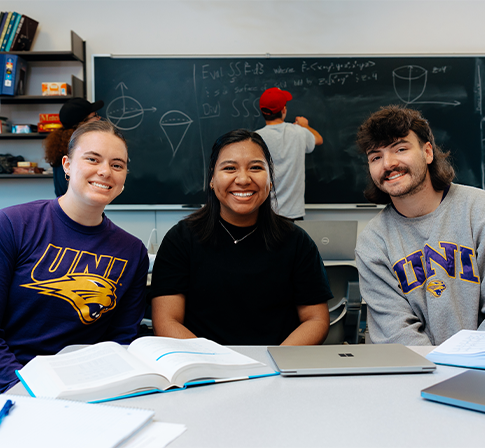 math club students working at a table