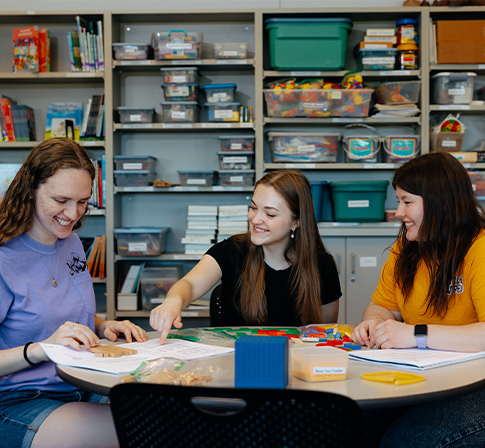 students in the math ed lab