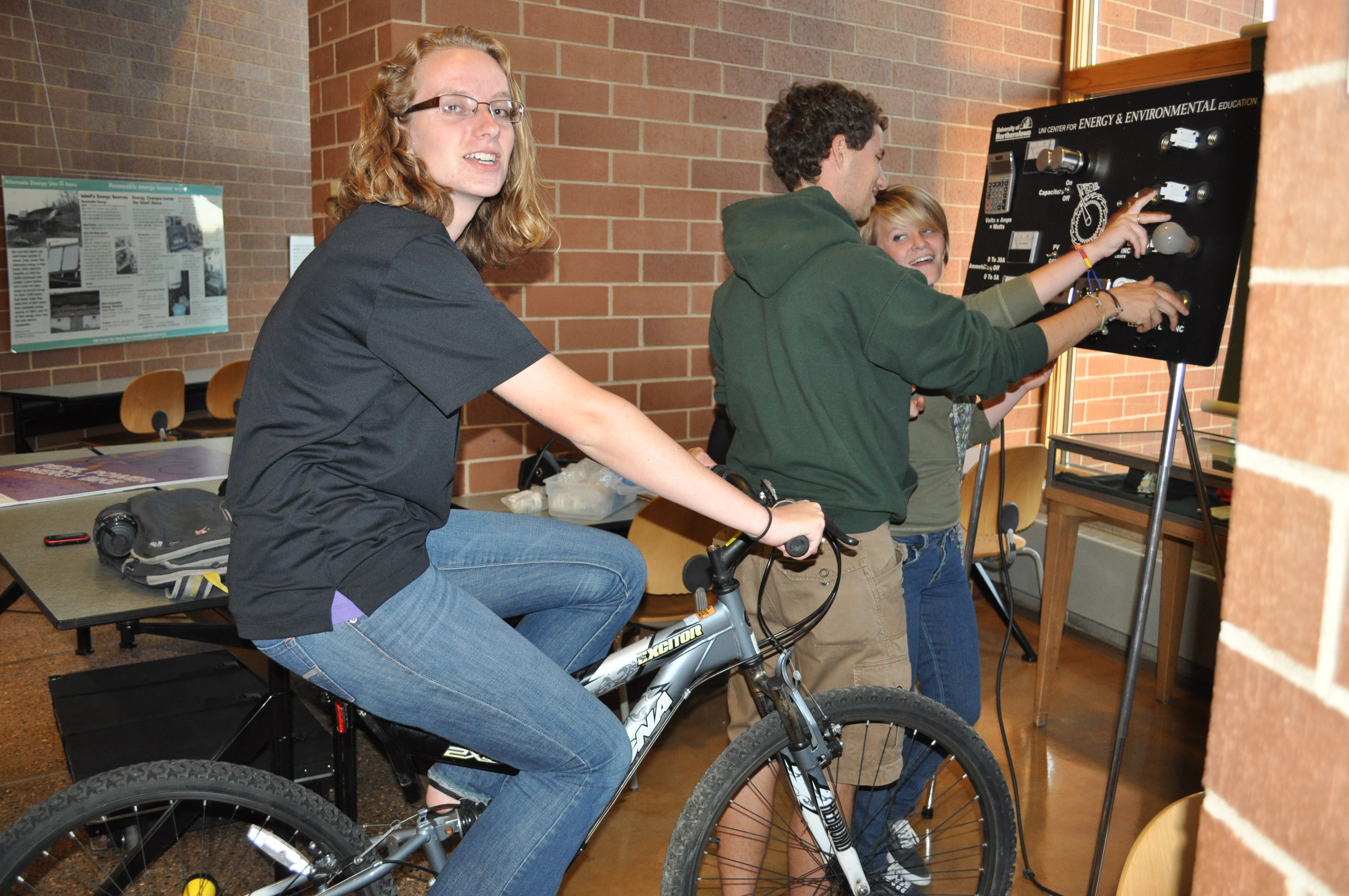 Student on a bike