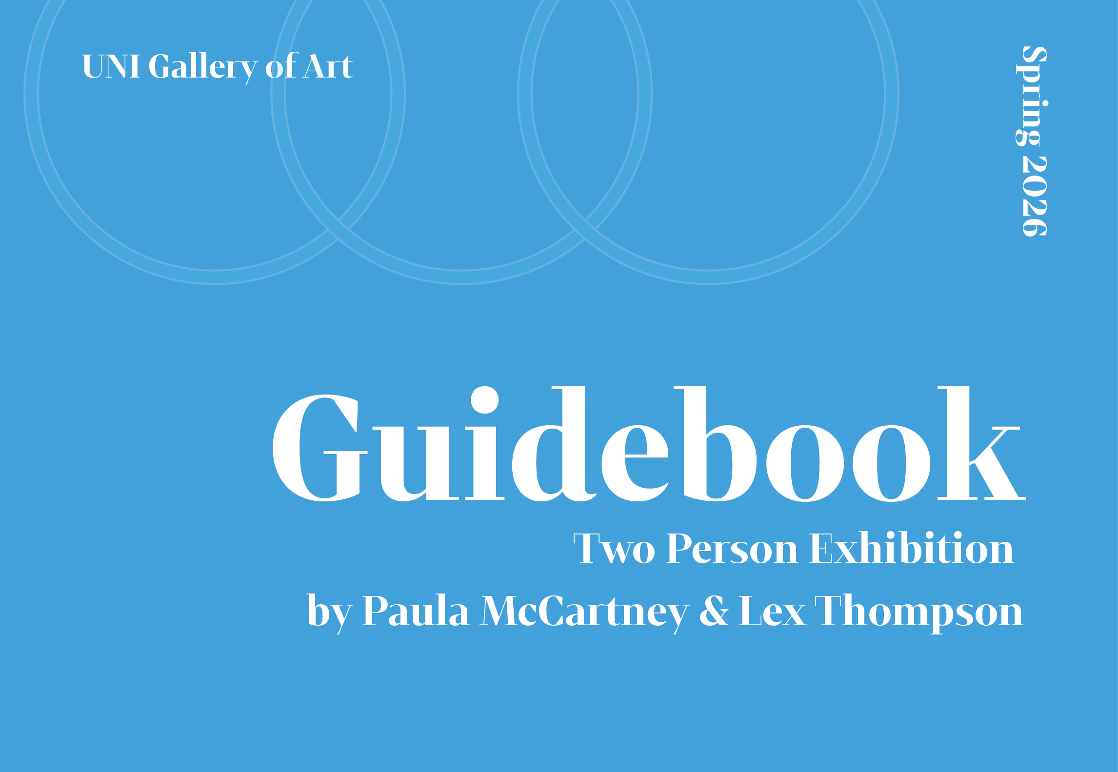 Blue box white text Guidebook by Paula McCartney & Lex Thompson