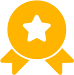 award ribbon icon with star