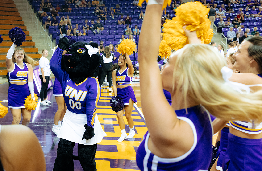 volleyball game in the UNI Dome