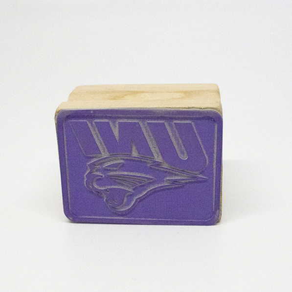 Block stamp with UNI Panther logo