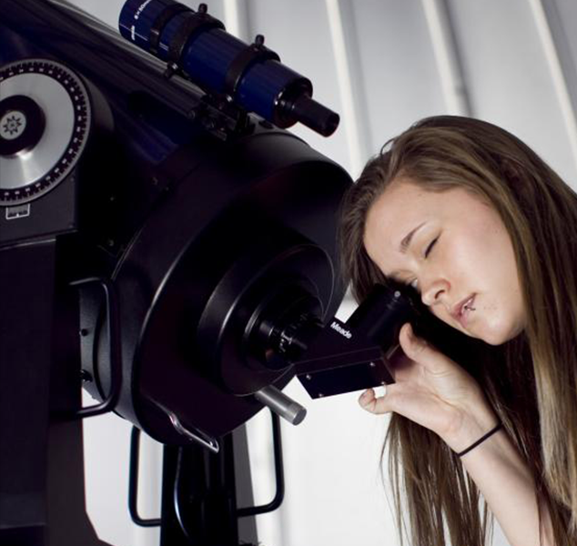photo of student at observatory