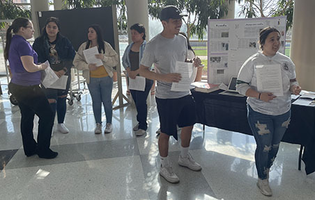 Students at Spanish Table