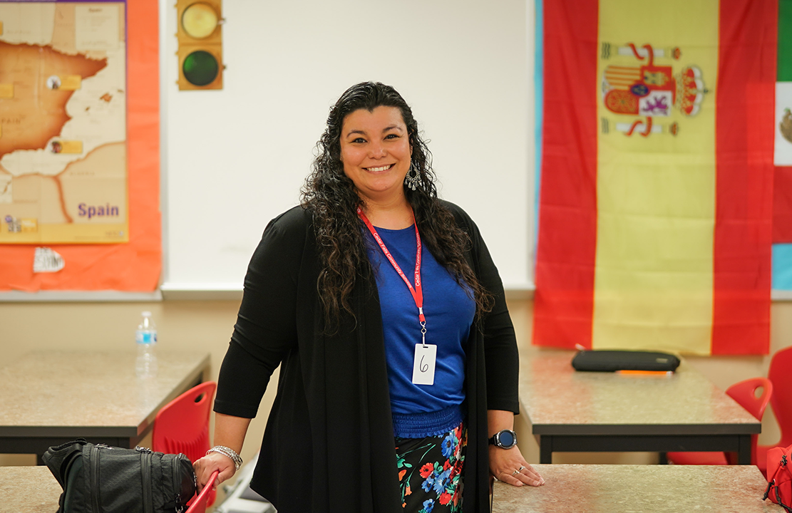 spanish teacher in the classroom