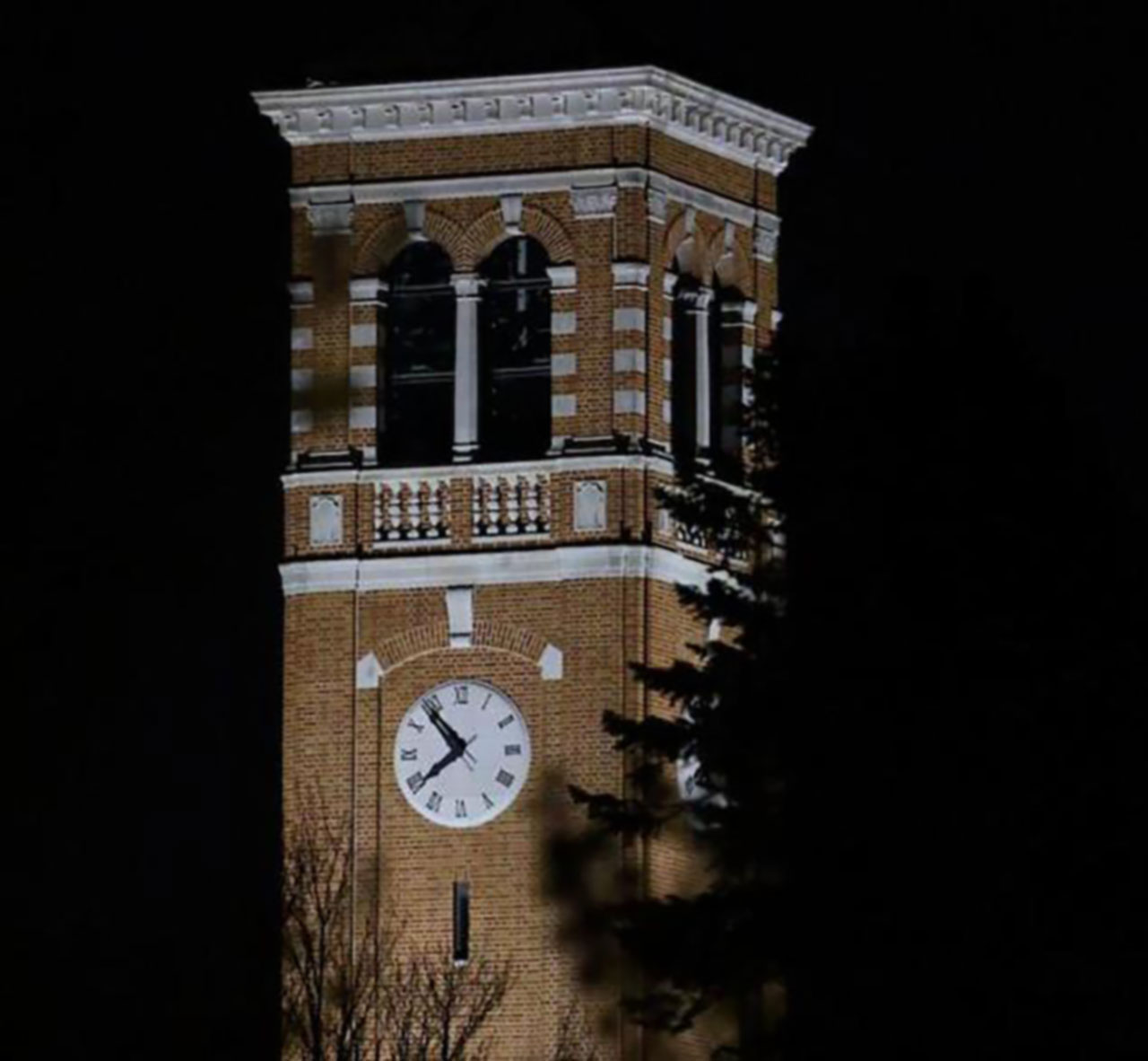 Campanile during the night.