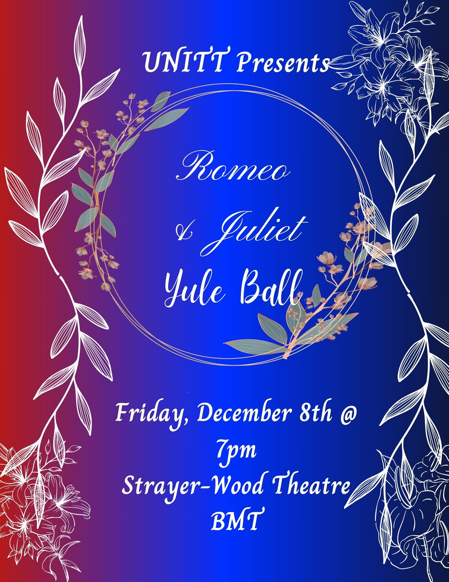 A poster advertising the yule ball 